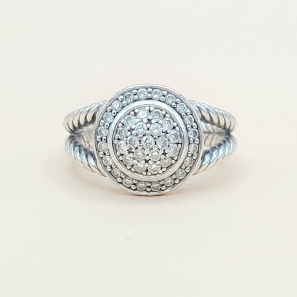 David Yurman Pave Albion Ring EUC